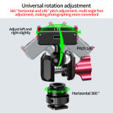 Magnetic Quick Release Mount Adapter with Charging Port, 360° Horizontal Damping Rotation & 180° Tilt Adjustment, Aluminum Camera Base for Nano Camera