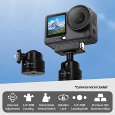 22mm Aluminum Alloy Ball Head Tripod with 1/4-inch Screw, Camera Mount Adapter 4KG Load Capacity for Pocket 4/3/X5