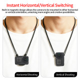 Magnetic Camera Cage with Dual Cold Shoes, Multi-Functional Protective Frame, Shock-Resistant Action Camera Case for Nano Action Camera Accessories