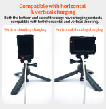 Aluminum Alloy Camera Cage, Protective Frame with Quick Release Mount, Cold Shoe, Horizontal & Vertical Photograph, Support Charging for Action 5pro/4/3