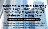 Aluminum Alloy Camera Cage, Protective Frame with Quick Release Mount, Cold Shoe, Horizontal & Vertical Photograph, Support Charging for Action 5pro/4/3