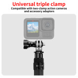 Carbon Fiber Selfie Stick for Cycling, 5-Section Extendable Telescopic Pole 32cm-112cm Compatible with Pocket 4/3, ACE Pro 2/Pro Cameras, Tripods 
