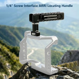 Camera Top Handle with 1/4  Screw & 4 Cold Shoes, External Cameras Cage Grip Video Rigs Expansion Accessory