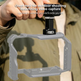 Camera Top Handle with 1/4  Screw & 4 Cold Shoes, External Cameras Cage Grip Video Rigs Expansion Accessory