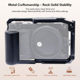 Aluminum Camera Cage for ZR, Full Frame Metal Video Rig with Cold Shoe, 1/4  Threads & 3/8  ARRI-standard Positioning Hole, Flip Screen Friendly Photography Expansion Frame