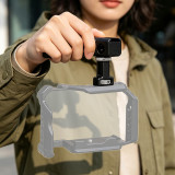Camera Top Handle with 1/4  Screw & 4 Cold Shoes, External Cameras Cage Grip Video Rigs Expansion Accessory