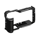 Aluminum Camera Cage for ZR, Full Frame Metal Video Rig with Cold Shoe, 1/4  Threads & 3/8  ARRI-standard Positioning Hole, Flip Screen Friendly Photography Expansion Frame