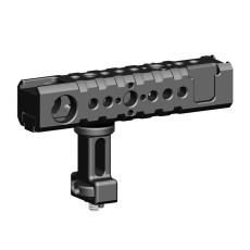 Camera Top Handle with 1/4  Screw & 4 Cold Shoes, External Cameras Cage Grip Video Rigs Expansion Accessory