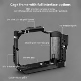 Camera Cage for R50 V, Aluminum Alloy Protective Frame with Quick Release Plate, Cold Shoe & Threaded Holes for Vlog Live Streaming Photography Accessories