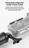 50M Waterproof Diving Case for Pocket 4, Underwater Protective Housing with Cold Shoe Mount, Dual Slot Base & Buoyancy Handle, Anti-Fog Lens for Snorkeling Diving