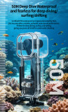 50M Waterproof Diving Case Compatible with Pocket 3, Hard PC Underwater Housing with Cold Shoe Mount & 1/4  Thread Hole, 2/3 Cards for Diving Snorkeling Vlog