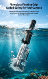 50M Waterproof Diving Case for Pocket 4, Underwater Protective Housing with Cold Shoe Mount, Dual Slot Base & Buoyancy Handle, Anti-Fog Lens for Snorkeling Diving