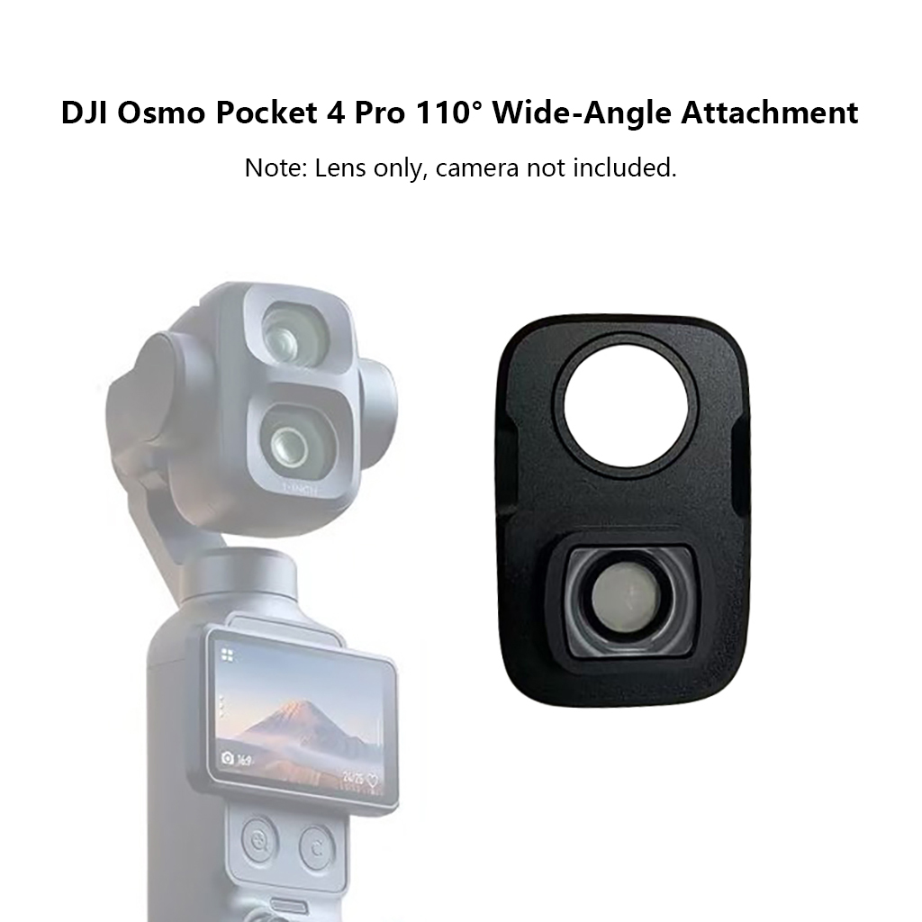 Magnetic Wide Angle Lens Attachment for Luna Ultra/Osmo Pocket 4pro, 110°/114° Horizontal Expanded Field of View Lens Accessory