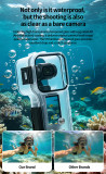 50M Waterproof Diving Case for Pocket 4, Underwater Protective Housing with Cold Shoe Mount, Dual Slot Base & Buoyancy Handle, Anti-Fog Lens for Snorkeling Diving