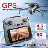 K18Max GPS-Enabled High-Definition Aerial Photography Drone with Screen-Equipped Remote Controller, Brushless Motor, and Intelligent Obstacle Avoidance (K18Max + GPS + Airdrop + 4.5-inch Screen / Single-Battery Version)
