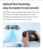 K200MAX Brushless Screen-Controlled Drone, High-Definition Aerial Photography, Optical Flow Positioning, Lighting, Remote-Controlled Aircraft GT3, 4.5-Inch Large Screen Controller