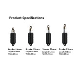 Stainless Steel KT1359-8KG High-Speed Mini Electric Linear Actuator, 12V, with Built-in Limit Switch Protection, Multi-Stroke Lifting Rod—Stroke 10–80 N, Speed: 7 mm/s