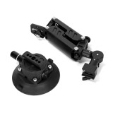 Aluminum Alloy Camera Suction Cup Mount with Magic Arm, Car Shock-Absorbing Arm Pan-Tilt Head Holder with 1/4  Screw for Action Camera/Phone Holder