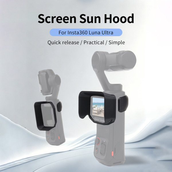 Screen Sunshade for Luna Ultra, Anti-Glare Lens Light Shield Hood Cover for Outdoor Vlog Photograph, Ultra-Lightweight Sun Visor Lens Guard