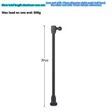 17mm Right-Angle Ball Head to Female Gooseneck Extension Arm, Solid Aluminum Core Flexible Adjustable Arm, 4 Lengths 18cm/29cm/39cm/49cm, Compatible with 17mm Ball Mount Accessories