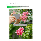 135mm HD Smartphone Macro Lens, 17mm/37mm Diameter External Phone Macro Lens with Aluminum Alloy, Support Lens Stacking for Manicure, Eyelash, Jewelry Photograph