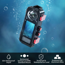 Waterproof Camera Case for X5, 1/4 ARRI-standard Positioning Holes, Reinforced Metal Buckle & EPDM Sealing Ring for Underwater Photography