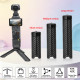2-in-1 Aluminum Damped Tripod Stand & Handle, Portable Selfie Stick with 1/4  Screw & Non‑Slip Silicone Feet for Smartphone DSLR Action Camera