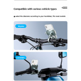 Aluminum Alloy Bicycle Phone Mount, Universal Handlebar Cell-Phone Holder Fits 22.2/24.4/28.6mm Bars, 360° Rotation Bike Phone Cradle for 5.4‑7.1 Inch Smartphones