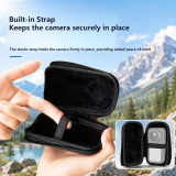 Hard Carrying Case for X6 Action Camera, Shockproof Protective Travel Storage Bag with Carabiner Wrist Strap, Half-Open Zipper Design for Mount Tripods Accessories