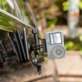 Universal Rotating Magnetic Backpack Strap Clip, Hands-Free Quick Release Camera Mount Clamp with Soft Silicone Pad for All Action Cameras