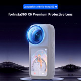 Panoramic Lens Protector for X6 Camera, Anti-Fog Waterproof HD Lens Guard with Twist Lock Sealing Design (Glass)