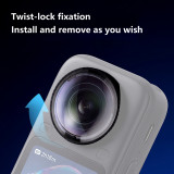 Panoramic Lens Protector for X6 Camera, Anti-Fog Waterproof HD Lens Guard with Twist Lock Sealing Design (Glass)