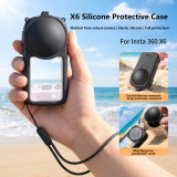 Silicone Protective Case for X6 Camera, Matching Lens Guard& Hand Lanyard, Shockproof Anti-Scratch Camera Cover