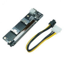 2-Port SlimSAS 8i x2 to PCIe 4.0 x16 Slot Adapter Board, SFF8654 Adapter Card, GEN4, JHHP1B