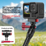 Aluminum Alloy Magnetic Quick-Release Mount Adapter with N52 Strong Magnets, 360° Rotation Camera Base Compatible with MAX 2/Hero 13 for Tripods, Selfie Sticks