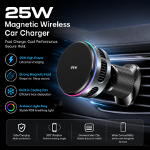 Magnetic Car Mount with Heat Sink, 25W Fast Charging, Cooling, Fits Car Vents, Compatible with iPhone Navigation - C50-H9B