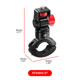 Aluminum Alloy Super Clamp Single-Knob Gear Lock Ball Head, 360° Adjustable Mount with 1/4  ARRI-standard Thread for X6 Action Camera, Cycling Vlog