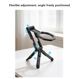 Magnetic Double-Sided Phone Mount, Foldable Handsfree Phone Holder with Hidden Hook for Multi-Angle Outdoor Travel Photography