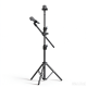 Microphone Arm Clip, 1.7M Floor Standing Single-Pole Metal Mic Stand with Clamp, Multifunctional Telescopic Microphone Mount