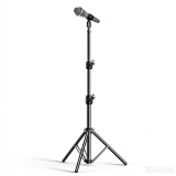 Microphone Arm Clip, 1.7M Floor Standing Single-Pole Metal Mic Stand with Clamp, Multifunctional Telescopic Microphone Mount