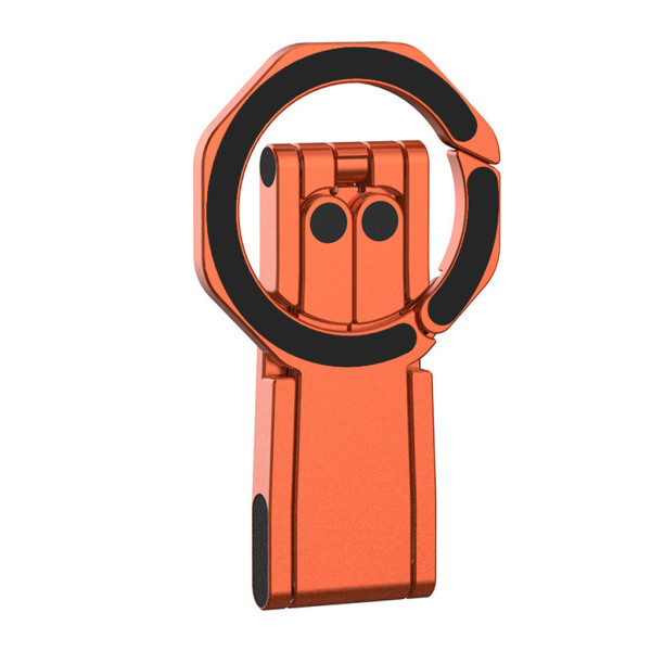 Magnetic Double-Sided Phone Mount, Foldable Handsfree Phone Holder with Hidden Hook for Multi-Angle Outdoor Travel Photography