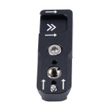 Aluminum Alloy Expansion Plate, Camera Cage Mount Adapter with Cold Shoe, NATO Slide Rail-type Adapter for Vlogging