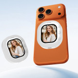Magnetic Selfie Mirroring Device, Phone Rear Camera Screen Preview Photography Tool with 30M Remote Shutter, 2-in-1 Portable Camera Accessory