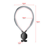 Magnetic Neck Strap Mount for Panoramic Camera, POV Hands-Free Holder with Knob-Locked, 65cm Extended Silicone Strap Compatible with X6/X5/X4, Osmo 360 II/Osmo 360