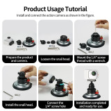 22mm Aluminum Alloy Ball Head Tripod with 1/4-inch Screw, Camera Mount Adapter