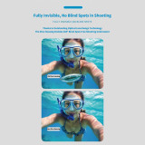 Fully Invisible Waterproof Dive Case for Osmo 360, Underwater Protective Housing with 2 Pairs Safety Lock Buckles & 6 Anti-Fog Inserts
