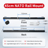 Aluminum Alloy NATO Slider Rail-type, Quick Release Mount Bracket for DSLR Camera Cage ARRI-standard Positioning Top Handle Installation Slider