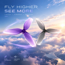 (HQProp) Ultralight Whoop Propeller 1.8 x 1.1 x 3 (45 mm) – 1.5 mm Shaft (2 Forward, 2 Reverse) Ultralight