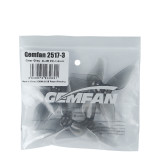 (GEMFAN) 2517 Three-Blade - PC Transparent Gray - 4 pairs/pack