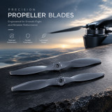 (GEMFAN) 7X12E Two-Blade - Fiberglass/Nylon Dark Gray Electric Propeller (Forward Rotation), 2 per pack